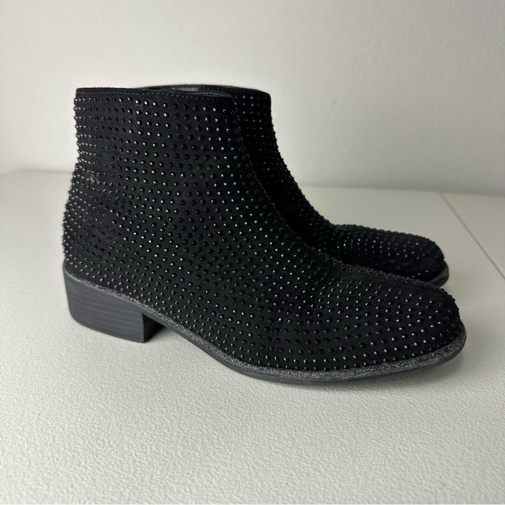 Steve Madden Girls Black Jelaine Grunge Edgy Stud Side Zipper Boots Booties 5